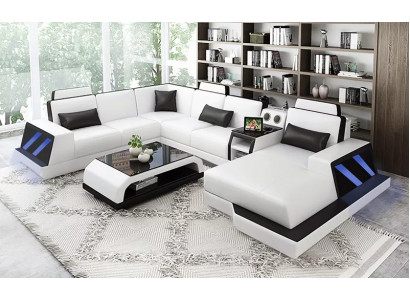 Żywy krajobraz Narożnikowa kanapa Sofa Design Couch Sofy Zestaw narożny Kanapy Tabela 2-częściowe.