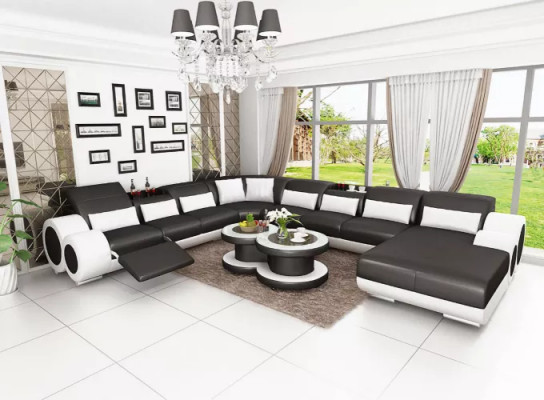 Zestaw narożny Żywy krajobraz Narożnikowa kanapa Sofa Design Couch Sofy Kanapy Tabela 2-częściowe.