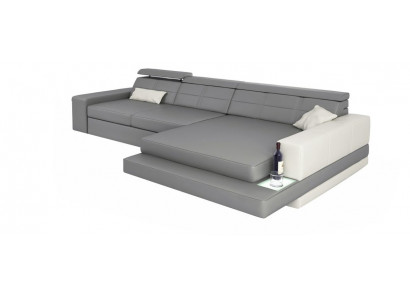 Kanapa XXL Narożnikowa kanapa Skóra Żywy krajobraz Sofa Design Nowoczesna sofa w kształcie litery L