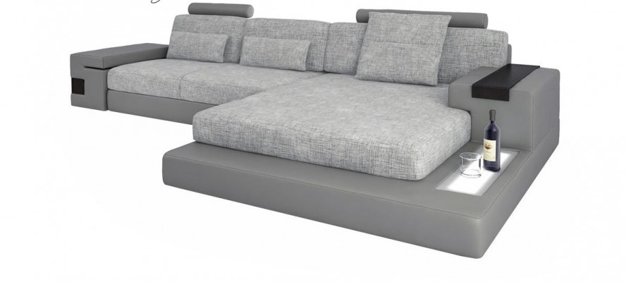 Design Narożnikowa kanapa Skóra Kanapa w Kształcie L Nowoczesny Styl Meble tapicerowane Salon Nowość