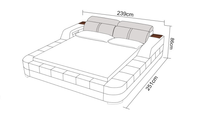 Luksusowe łóżko wodne podwójne wielofunkcyjne Łóżko Podkładka + łóżko wodne USB 180x200