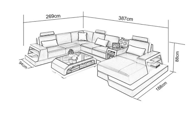 Design Żywy krajobraz Narożnikowa kanapa Sofa Kanapa Sofy Zestaw narożny Kanapy Nowa Podkładka