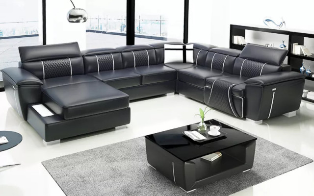 Design Kanapa Narożnikowa kanapa Zestaw narożny Sofa Sofy Kanapy Tabela 2-częściowe. Żywy krajobraz