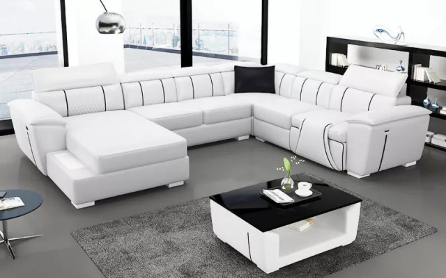 Design Kanapa Narożnikowa kanapa Zestaw narożny Sofa Sofy Kanapy Tabela 2-częściowe. Żywy krajobraz