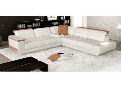 Design Nowoczesna Sofa L-Shape XXL Kanapa Narożnikowa kanapa Skóra Żywy krajobraz