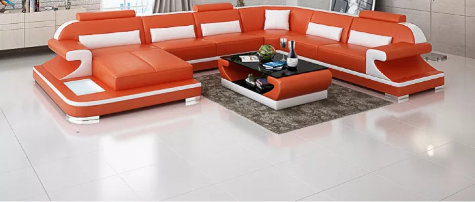 Design Kanapa Narożnikowa kanapa Zestaw narożny Sofa Sofy Kanapy Tabela 2-częściowe. Żywy krajobraz