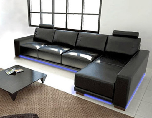 Skórzana sofa kanapa Żywy krajobraz Narożnik kanapa Narożnik Ustawić Design Modern Sofa A1121C