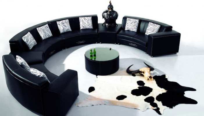 Okrągła sofa do kanapy USB duża