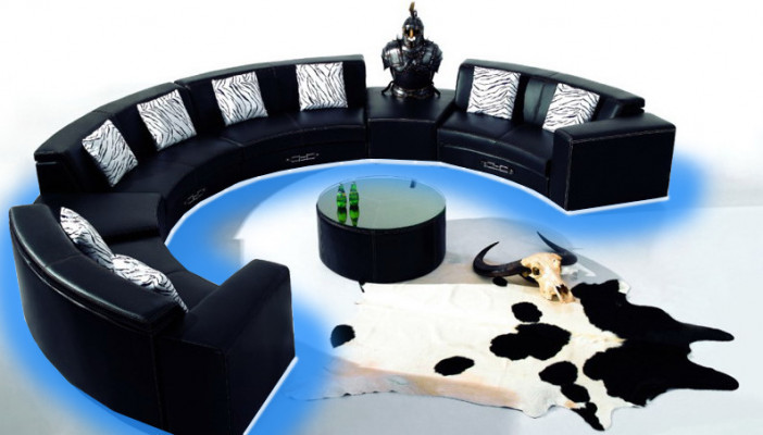 Okrągła sofa do kanapy USB duża