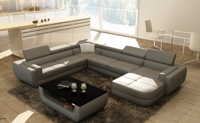Projektant Skóra Podkładka Siedziba Narożnik Skóra Sofa Podkładka Narożnik Krajobraz Pokój A1186