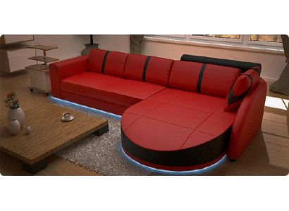 SOFA PROJEKTANTOWA SOFA SKÓRZANA SOFA NAROŻNA z USB SKÓRZANA SOFA Narożnikowa kanapa z funkcją łóżka