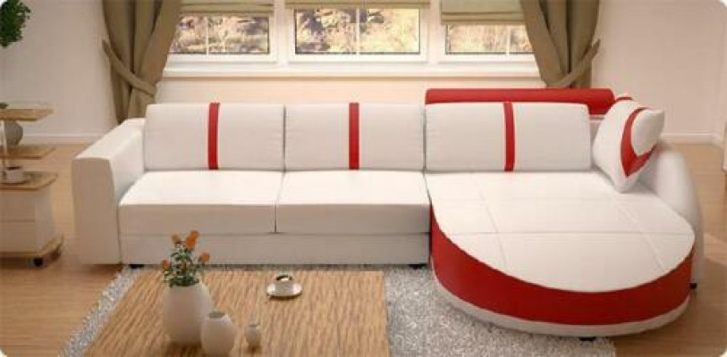 SOFA PROJEKTANTOWA SOFA SKÓRZANA SOFA NAROŻNA z USB SKÓRZANA SOFA Narożnikowa kanapa z funkcją łóżka