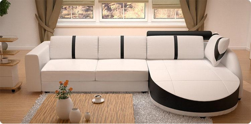 SOFA PROJEKTANTOWA SOFA SOFA SKÓRZANA NAROŻNIK NOWA SKÓRZANA SOFA Narożnikowa kanapa z funkcją łóżka
