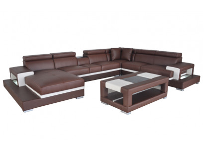 Design Skóra Podkładka Siedziba Pokój Living Sofa Narożnik Couch z USB Designer Ustawić