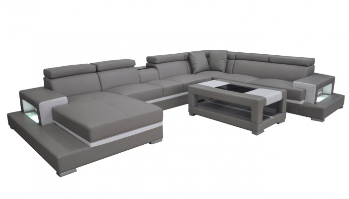 Design Skóra Podkładka Siedziba Pokój Living Sofa Narożnik Couch z USB Designer Ustawić