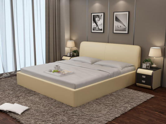 Łóżko wodne Hotel Podwójne łóżko pełne łóżko skórzane, wyściełane łóżko wodne LB8836
