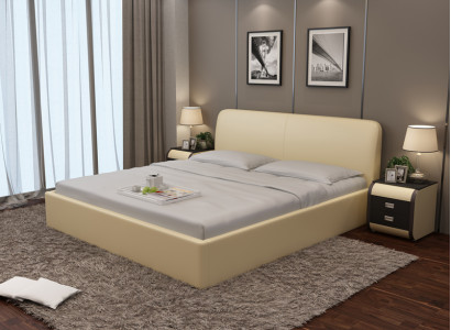 Łóżko wodne Hotel Podwójne łóżko pełne łóżko skórzane, wyściełane łóżko wodne LB8836