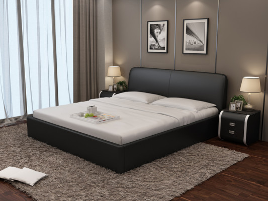 Łóżko wodne Hotel Podwójne łóżko pełne łóżko skórzane, wyściełane łóżko wodne LB8836