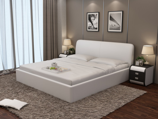 Łóżko wodne Hotel Podwójne łóżko pełne łóżko skórzane, wyściełane łóżko wodne LB8836