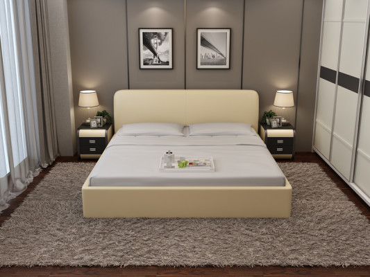 Łóżko wodne Hotel Podwójne łóżko pełne łóżko skórzane, wyściełane łóżko wodne LB8836