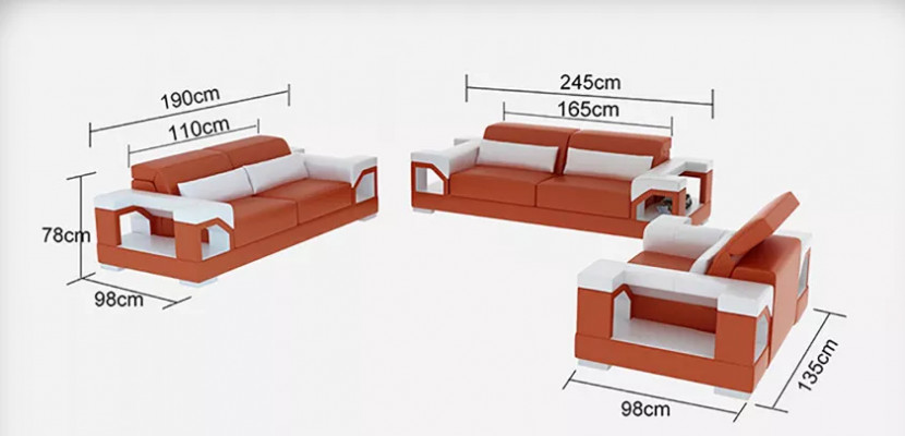 Zestaw sofowy 321 miejsce do siedzenia na stolik kawowy Żywy krajobraz Skórzana sofa nowoczesna sofa kanapa