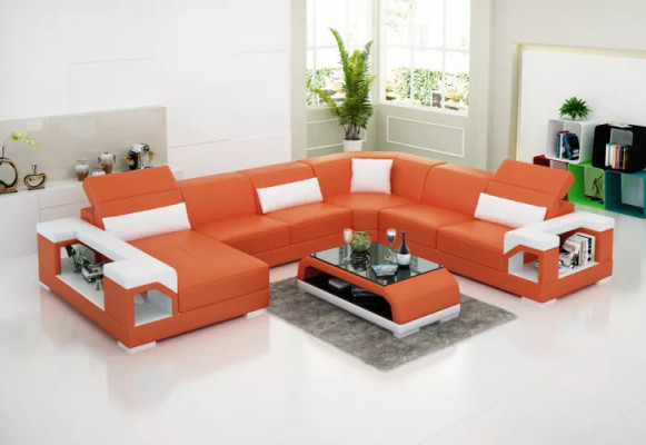Narożnik kanapa Żywy krajobraz narożnik Zestaw narożny Podkładka sofa UForm skórzana sofa kanapa
