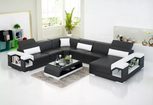 Narożnik kanapa Żywy krajobraz narożnik Zestaw narożny Podkładka sofa UForm skórzana sofa kanapa
