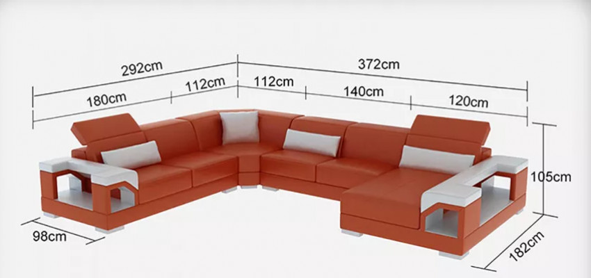 Narożnik kanapa Żywy krajobraz narożnik Zestaw narożny Podkładka sofa UForm skórzana sofa kanapa