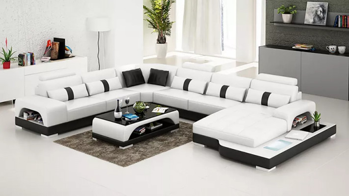 Narożnikowa kanapa Podkładka Narożnikowa kanapa Kształt U Sofa nowoczesna Sofa skórzana Sofa designerska