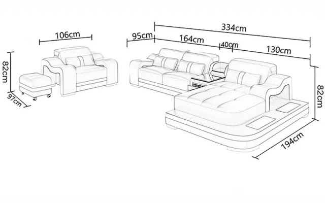 Designerska sofa Narożnikowa kanapa w kształcie litery L Poduszka na siedzisko Fotel Podkładka Żywy krajobraz skórzana sofa