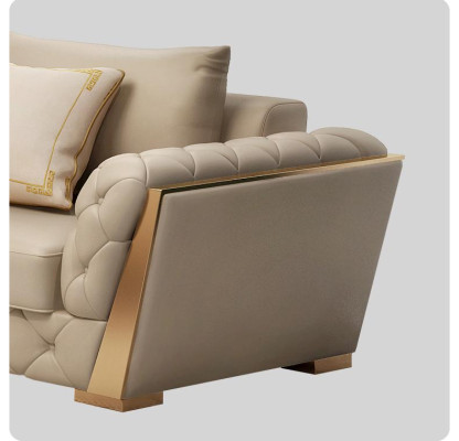 Design Żywy krajobraz Zestaw sofowy 3+2 miejsce do siedzenia skórzana sofa salon