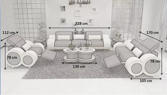 Żywy krajobraz designerska sofa Zestaw sofowy 321 miejsce siedzące Narożnikowa kanapa Podkładka Ustawić