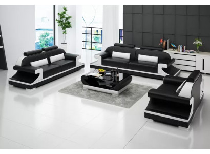 Nowoczesny Zestaw sofowy 221 miejsce do siedzenia stolik kawowy skórzana sofa sofa kanapa Żywy krajobraz