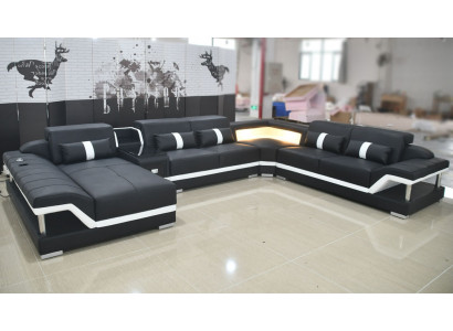 Nowoczesna kanapa Narożnikowa kanapa Podkładka Zestaw narożny Sofa skórzana Sofa do wypoczynku Sofa do salonu Nowość