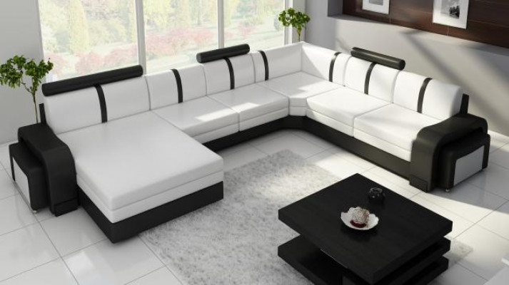 Żywy krajobraz Sofa z USB Podkładka skórzana sofa Narożnikowa kanapa narożnik skórzany NOWOŚĆ