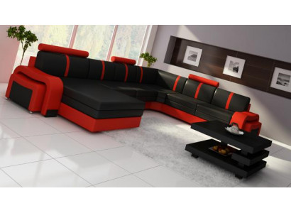 Narożnik kanapa narożnikowa NOWOŚĆ Sofa Żywy krajobraz Podkładka skórzana sofa z USB skórzany pakiet