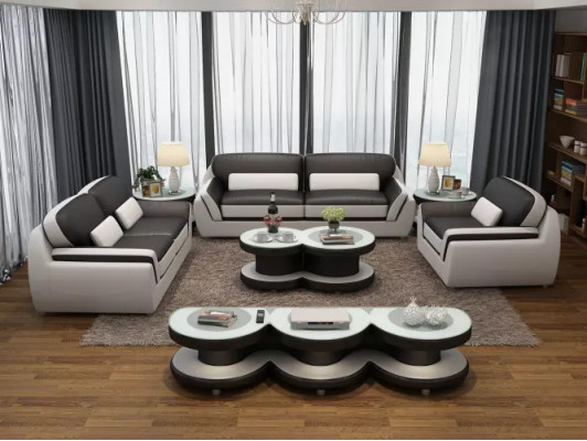 Designerska sofa skórzana sofa Zestaw sofowy 321 miejsce do siedzenia Nowoczesna sofa Żywy krajobraz
