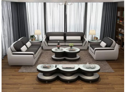 Designerska sofa skórzana sofa Zestaw sofowy 321 miejsce do siedzenia Nowoczesna sofa Żywy krajobraz
