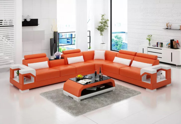 Salon skórzana sofa skórzana kanapa kanapa obcios sofa skórzane sofy Żywy krajobraz