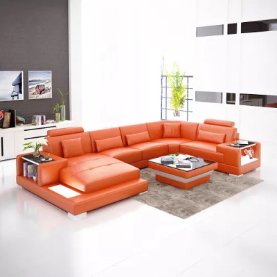 Narożnikowa kanapa Żywy krajobraz narożnik kanapa stolik kawowy sofa skórzana sofa w kształcie litery L kanapa podkładka