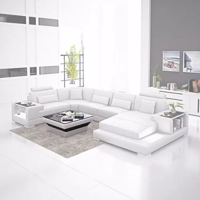 Narożnikowa kanapa Żywy krajobraz narożnik kanapa stolik kawowy sofa skórzana sofa w kształcie litery L kanapa podkładka