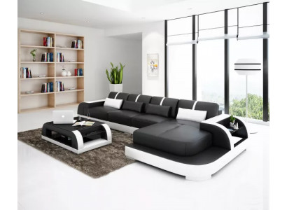 Designerski narożnik kanapa skórzana Podkładka kanapy sofy skórzana kanapa salonowa