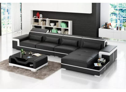 Designerska kanapa narożna skórzana do salonu skórzana kanapa sofa podkładka kanapy sofy