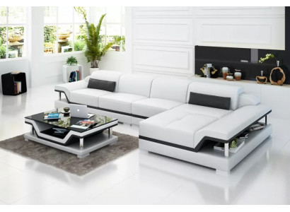 Żywy krajobraz Skórzana sofa Narożnikowa kanapa w kształcie litery L Nowoczesna sofa Narożnikowa kanapa Podkładka