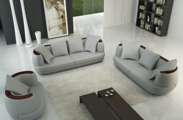 Zestaw sofowy Royal Luxury Designer Couch Podkładka 3+2+1 Skóra Sofa Siedziba BeigeA