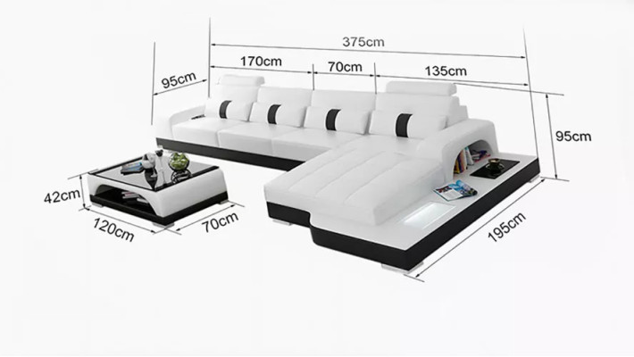 Narożnikowa kanapa w kształcie litery L Narożnikowa kanapa skórzana sofa designerska sofa Podkładka Narożnikowa kanapa Żywy krajobraz
