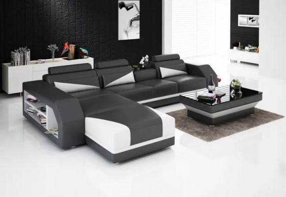 Kanapa Narożnikowa Podkładka Designerska sofa Nowoczesna sofa Skórzana sofa Narożnikowa kanapa w kształcie litery L