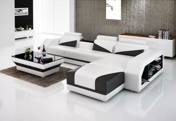 Kanapa Narożnikowa Podkładka Designerska sofa Nowoczesna sofa Skórzana sofa Narożnikowa kanapa w kształcie litery L