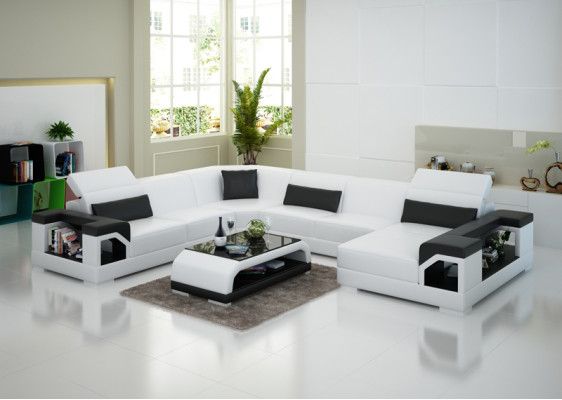 Sofa skórzana kanapa Żywy krajobraz Narożnik kanapa Narożnik Ustaw Design Nowoczesna Sofa G8014 Nowość