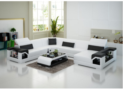 Sofa skórzana kanapa Żywy krajobraz Narożnik kanapa Narożnik Ustaw Design Nowoczesna Sofa G8014 Nowość